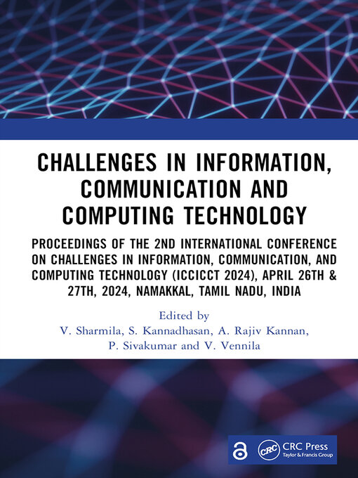 Title details for Challenges in Information, Communication and Computing Technology by V. Sharmila - Available